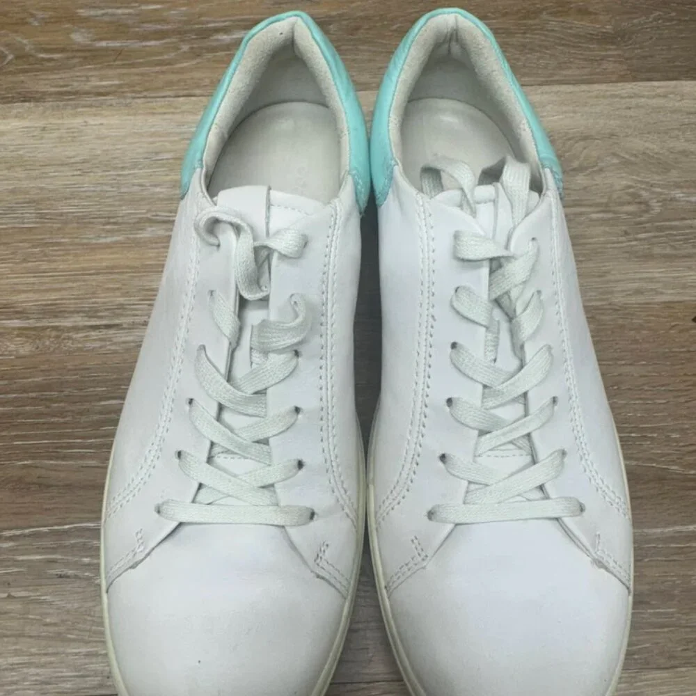 Ecco Soft 7 Street White Leather Sneaker Women's Size EU 41